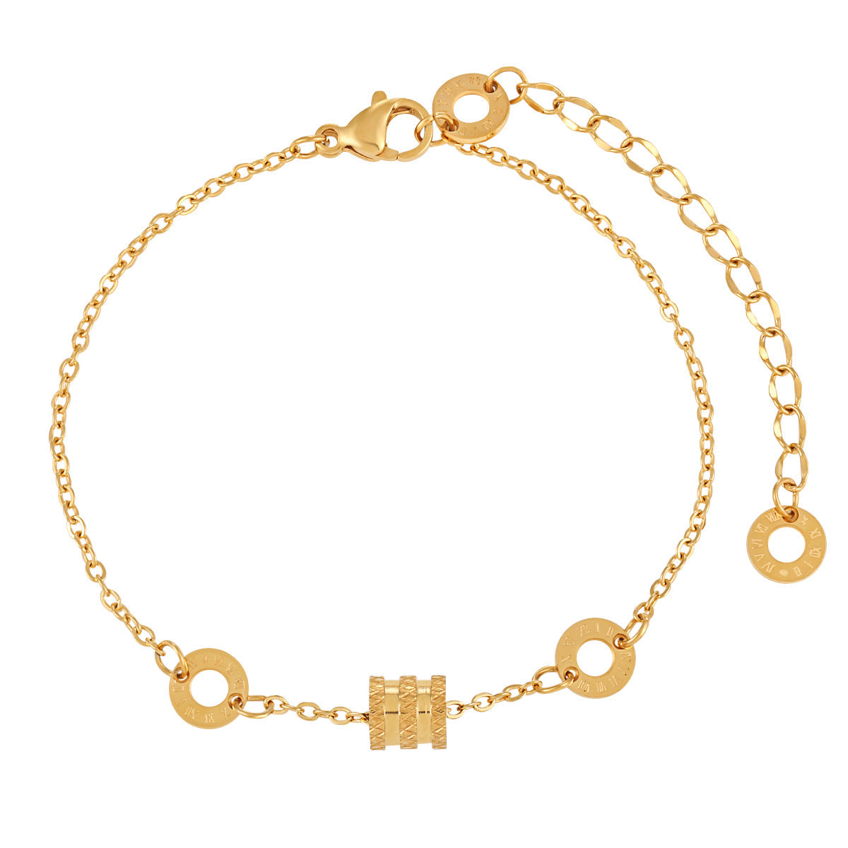 Women's Style Minority Fashion High-grade Roman Digital Small Waist Bracelets