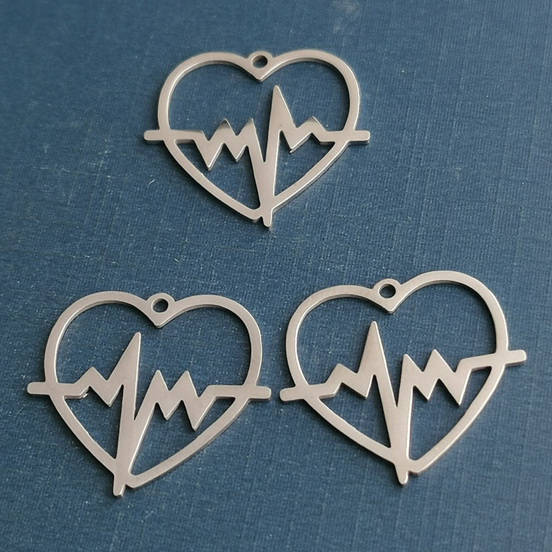 Women's Heart-shaped Ecg Clavicle Chain Korean Fashion Pendant