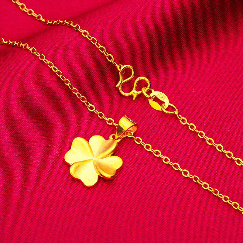 Women's Leaf Vietnam Placer Gold Frosted Fashion Pendants