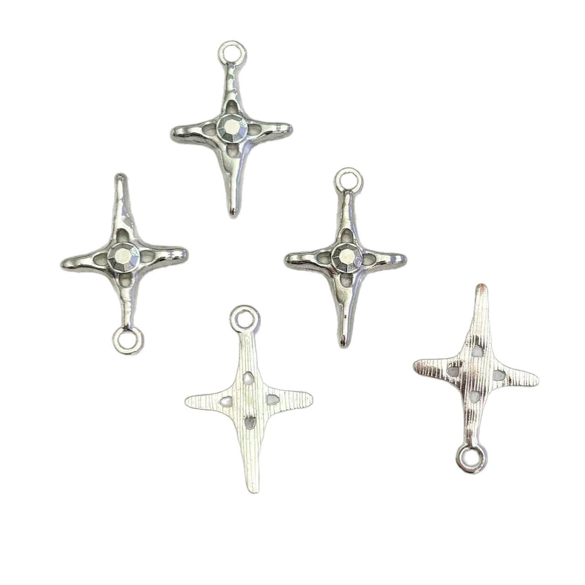 Hollow Sunflower Four Awn Star Moon Pendant