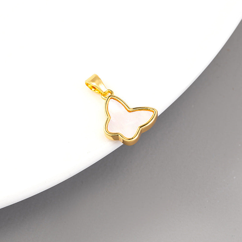 Universal Bow Single Gilded Shell Handmade Pendant