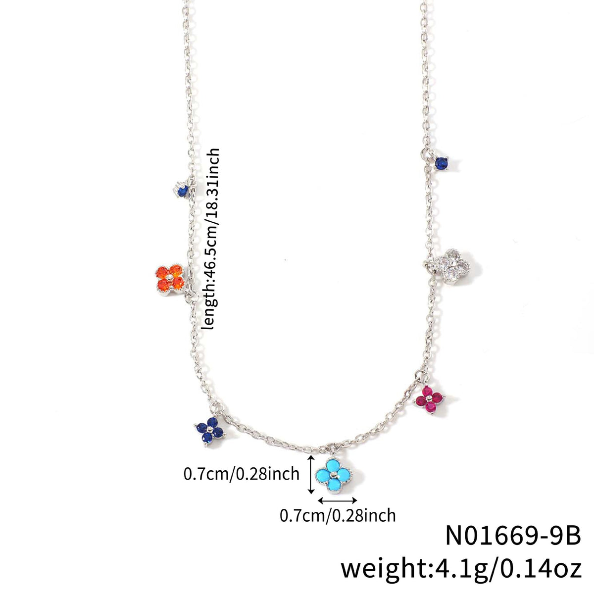 Flower-shaped Clavicle Chain Fashion Inlaid Zirconium Design Birthday Pendant