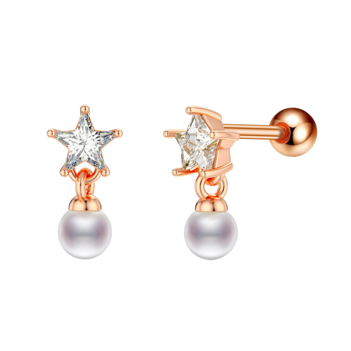 Ear Bone Female Needle Screw Twist Rings