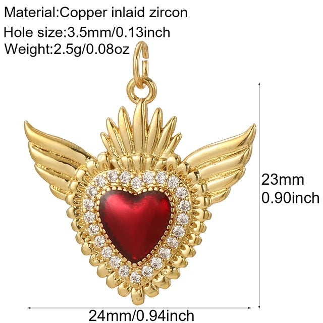 New Millennium Bohemian Heart-shaped Copper Universal Pendants