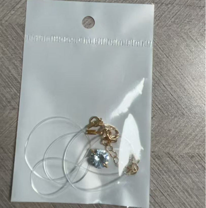 Female Clavicle Chain Invisible Zircon Mermaid Tears Necklaces