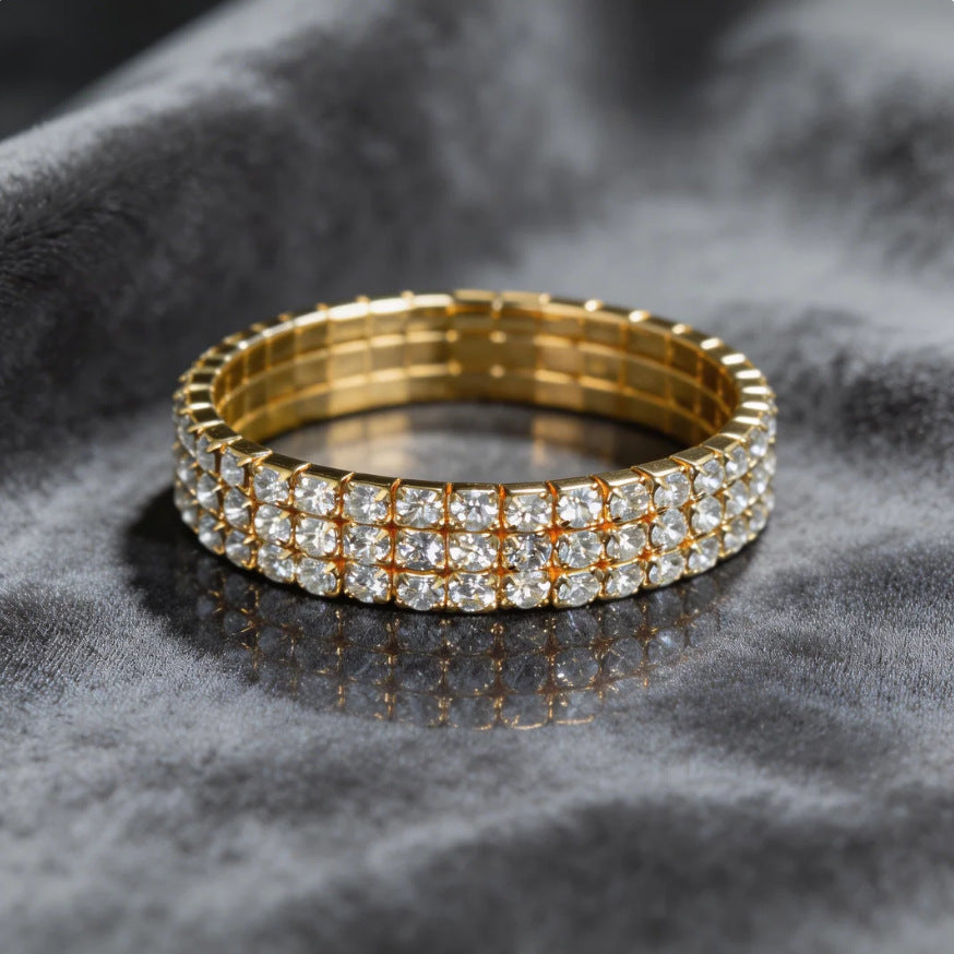 Fashion Bridal Zircon Shiny Rhinestone Wedding Formal Bracelets