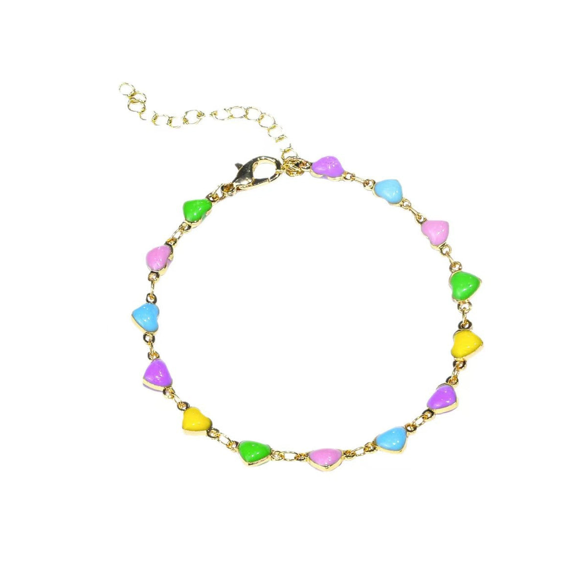 Loving Heart Personality Alloy Heart-shaped Dopamine High Sense Bracelets