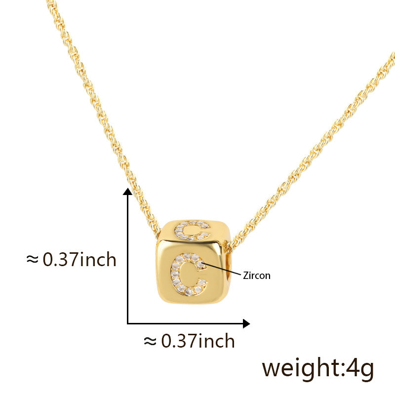 Clavicle Chain Three-dimensional English Letter Does Not Pendants