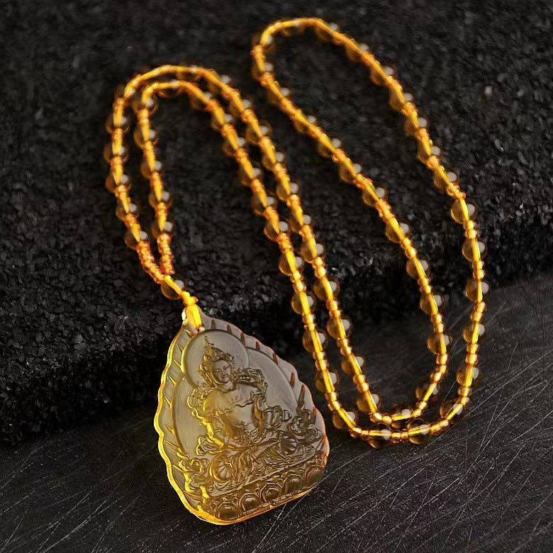Women's & Men's Knot Ancient French Glaze Buddha Amitabha Pendants