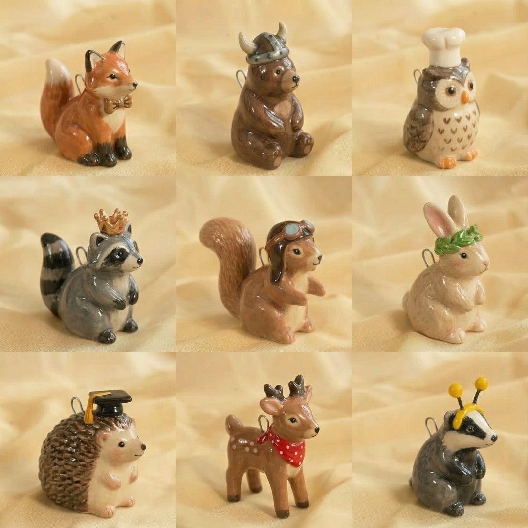 Series Puppy Bear Fruit Drop Oil Color Pendants