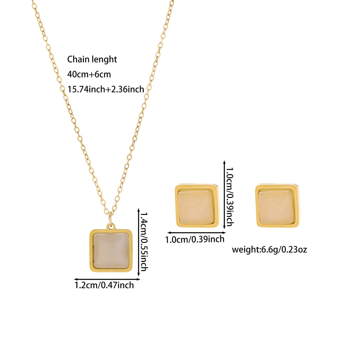 Women's French Stainless Steel Suite Light Luxury High-grade Jewelry Set
