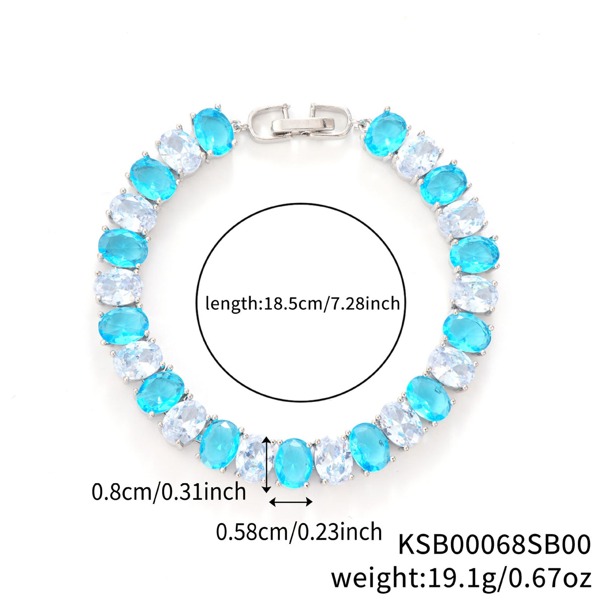 Personality Geometry Rhinestone Retro Simple Copper Bracelet
