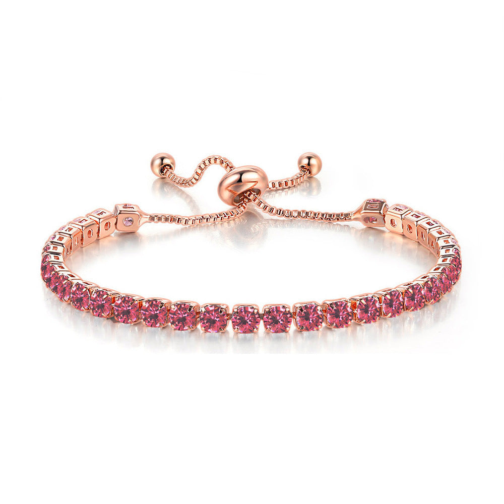 Full Diamond Adjustable Popular Round Zircon Bracelets