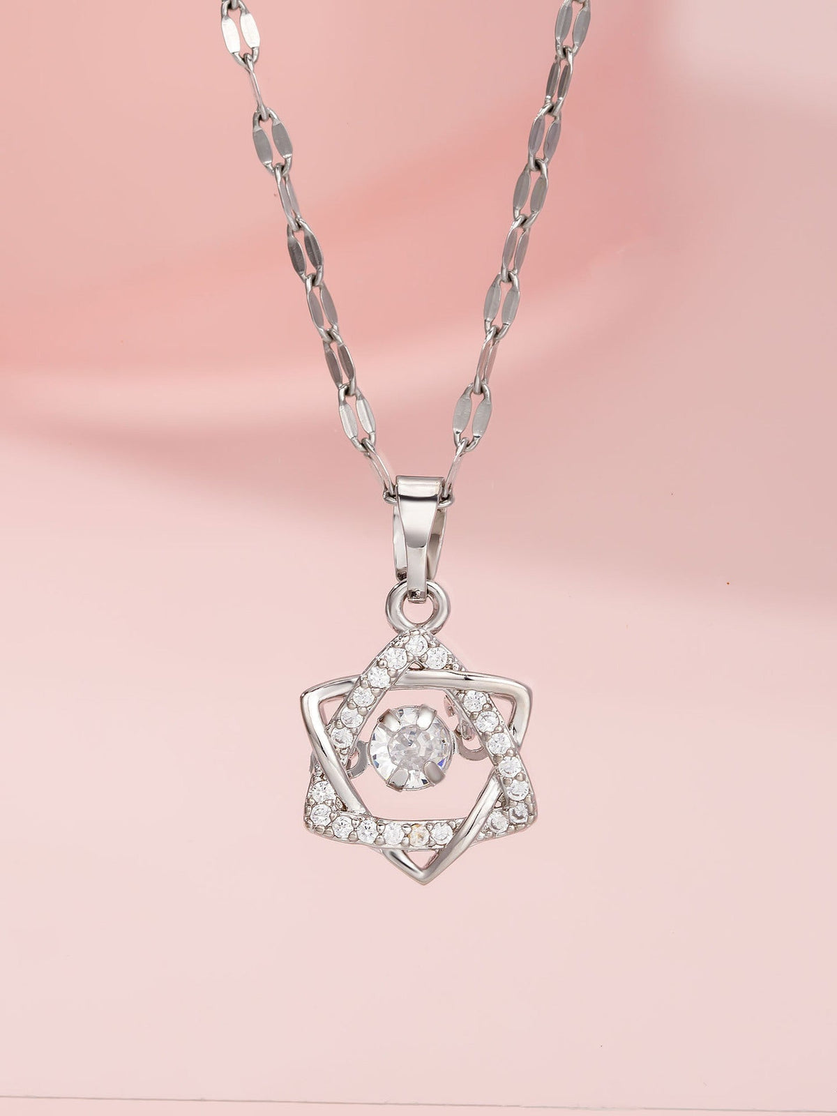 Women's Light Luxury Minority Design Sweater Chain Clavicle Six-pointed Necklaces