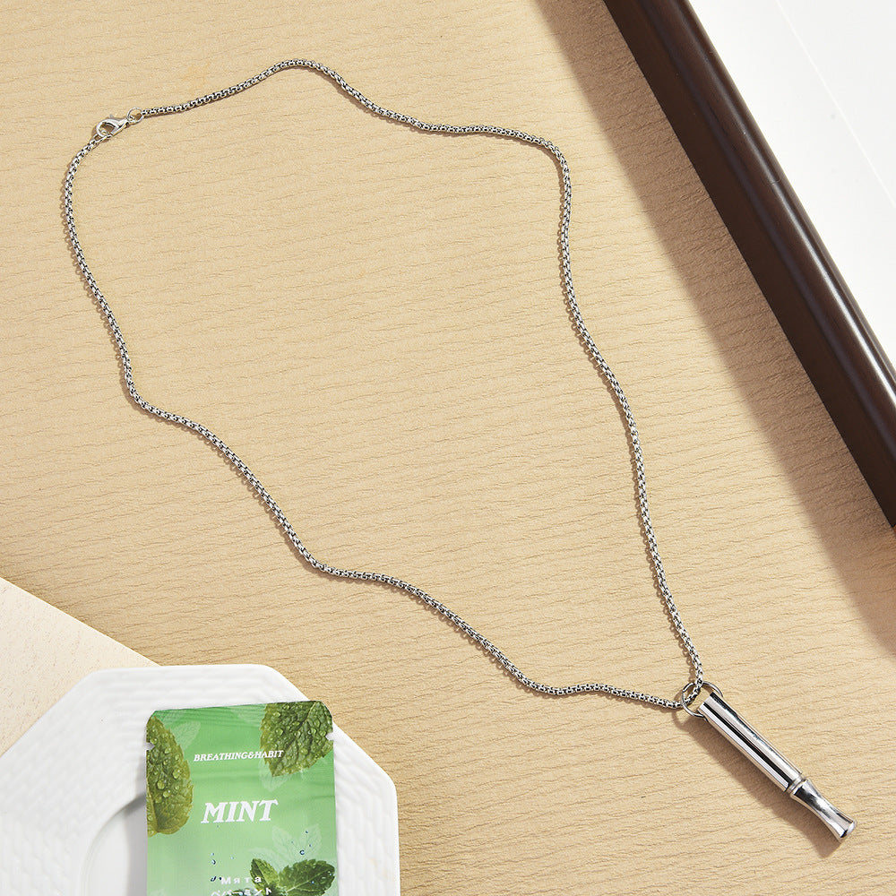 Titanium Steel Detachable Breathing Smoking Cessation Affordable Luxury Fashion Clavicle Pendant