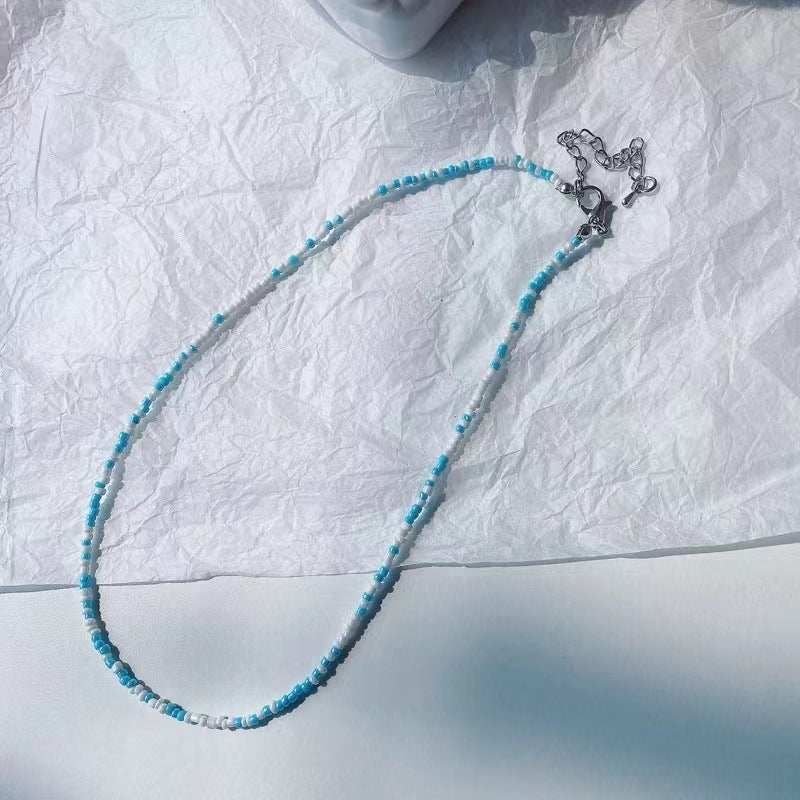 Women's Small Beads Beaded Girly Style Rainbow Necklaces