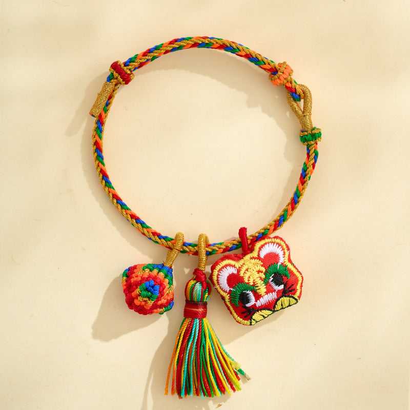 Dragon Boat Festival Colorful Rope Carrying Strap Handmade Braided Adult Bracelet