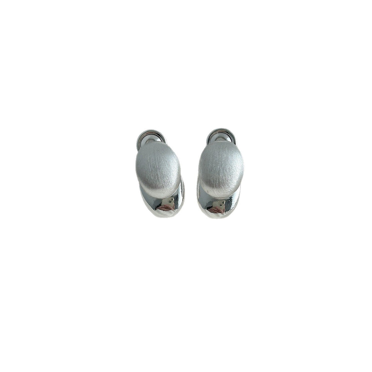 Metal Contrast Color Brushed Simple Elegant Two-way Light Luxury Minority Earrings