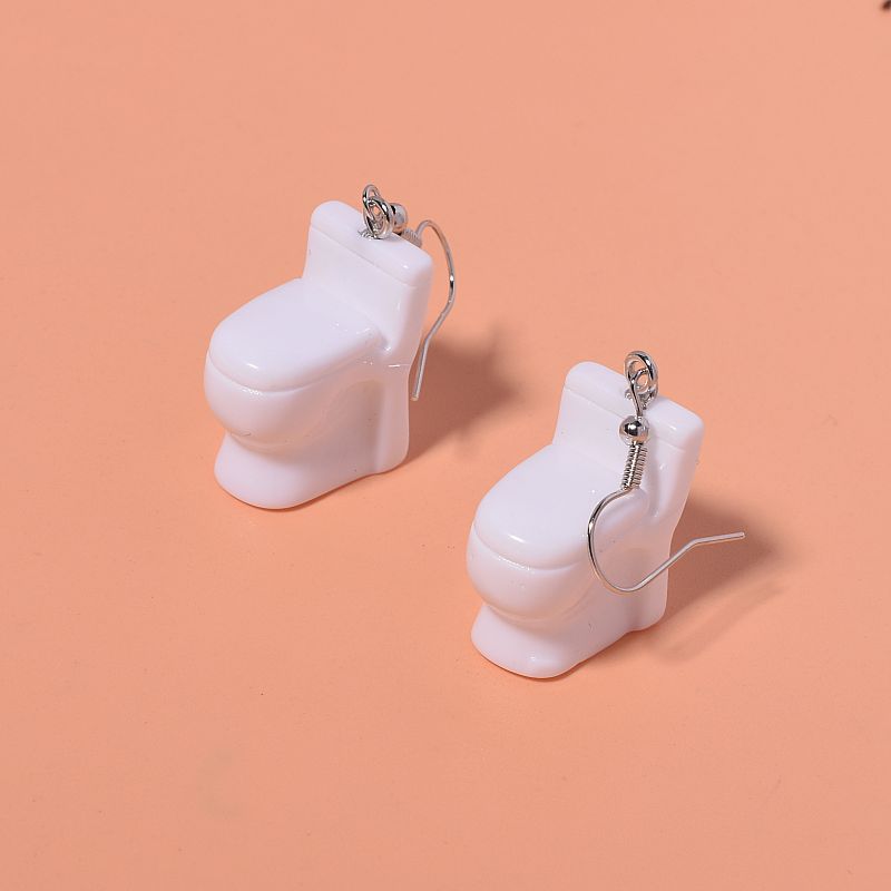 Fun Mini Toilet Creative Cartoon Funny Earrings