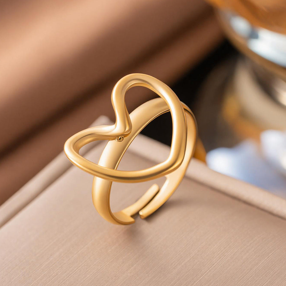 Women's Luxury Minority Hollow Heart For Korean Style Simple Design Clavicle Necklaces