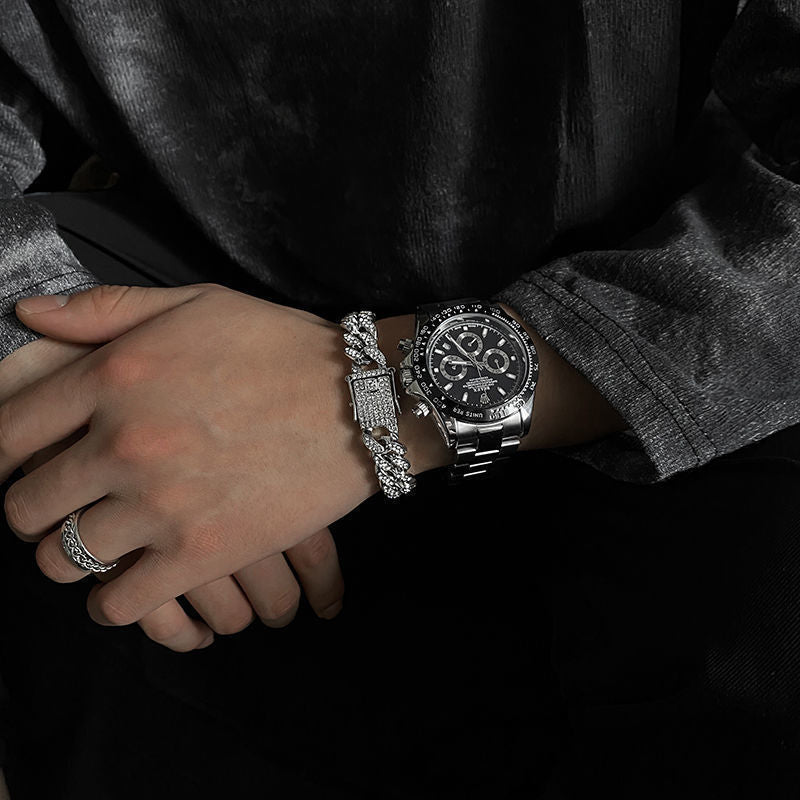Men's Niche Design Cuban American Style Disco Jumping Cold Boys Bracelets