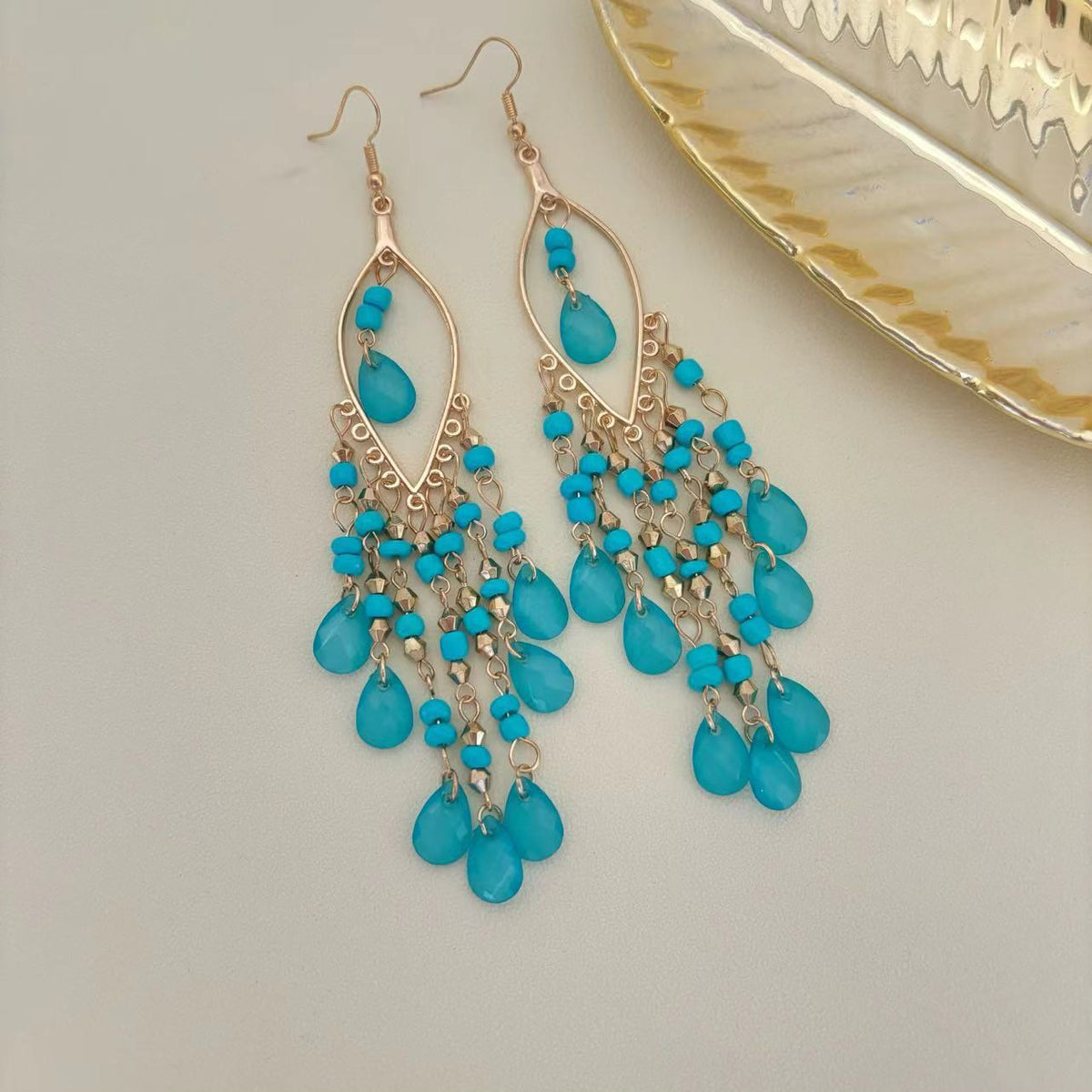 Retro Bohemian Tassel Long Chinese Style Earrings