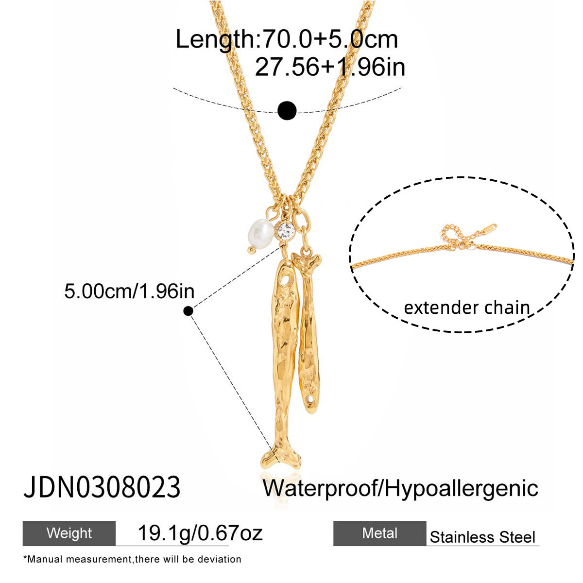Titanium Steel Fish Light Luxury Minority Clavicle Chain Necklace