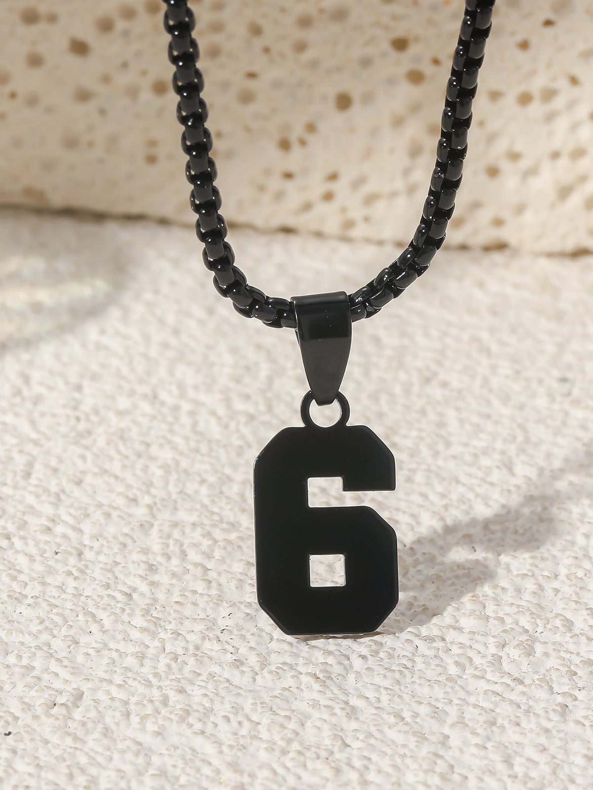 Fashion Stainless Steel Double-sided Digital Male Female Personality Hip Hop Necklaces