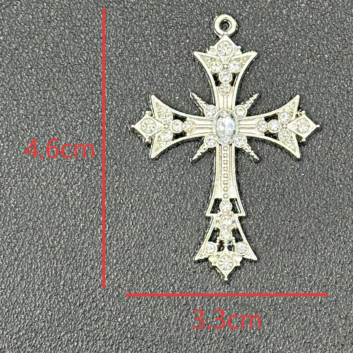 Diamond Cross Male Female Personality Hip Hop Alloy Sweater Pendant
