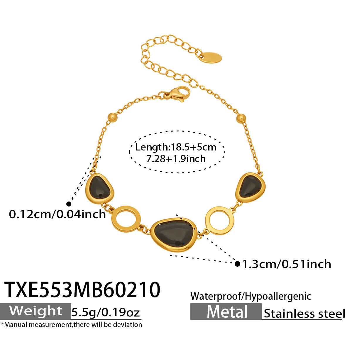 Li Light Luxury Oval Opal Stainless Steel Jewelry Set