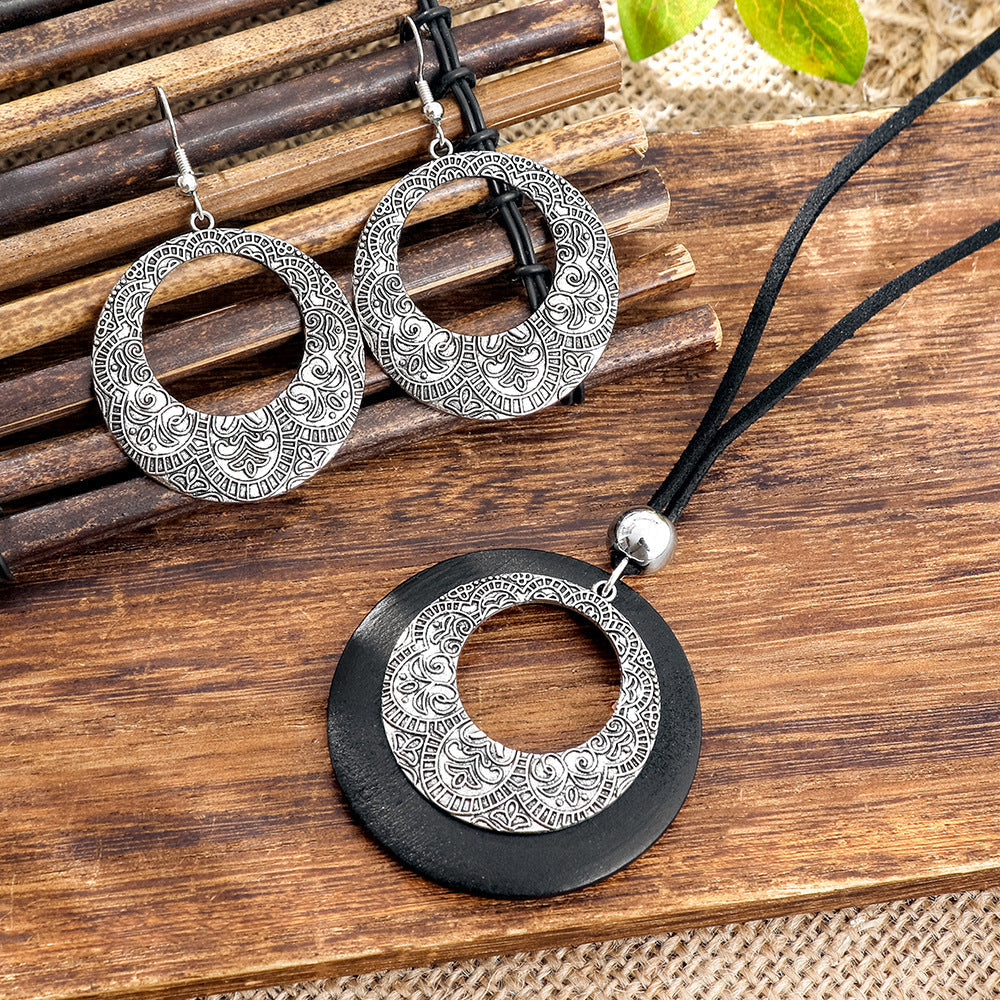 Women's Retro Bohemian Simple Hollow Niche Design Jewelry Set