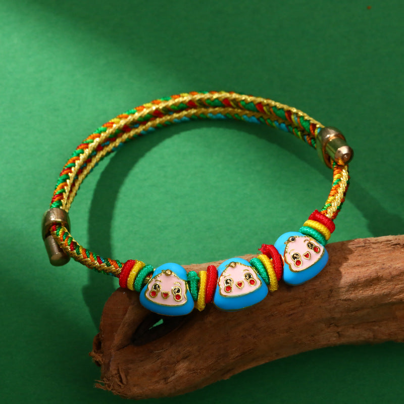 Dragon Boat Festival Colorful Rope Carrying Strap Handmade Braided Adult Bracelet