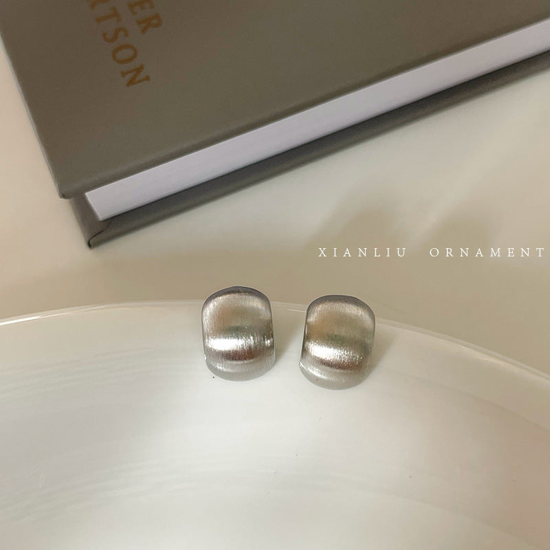 Women's Matte Metal For Light Luxury Minority Design Stud Earrings