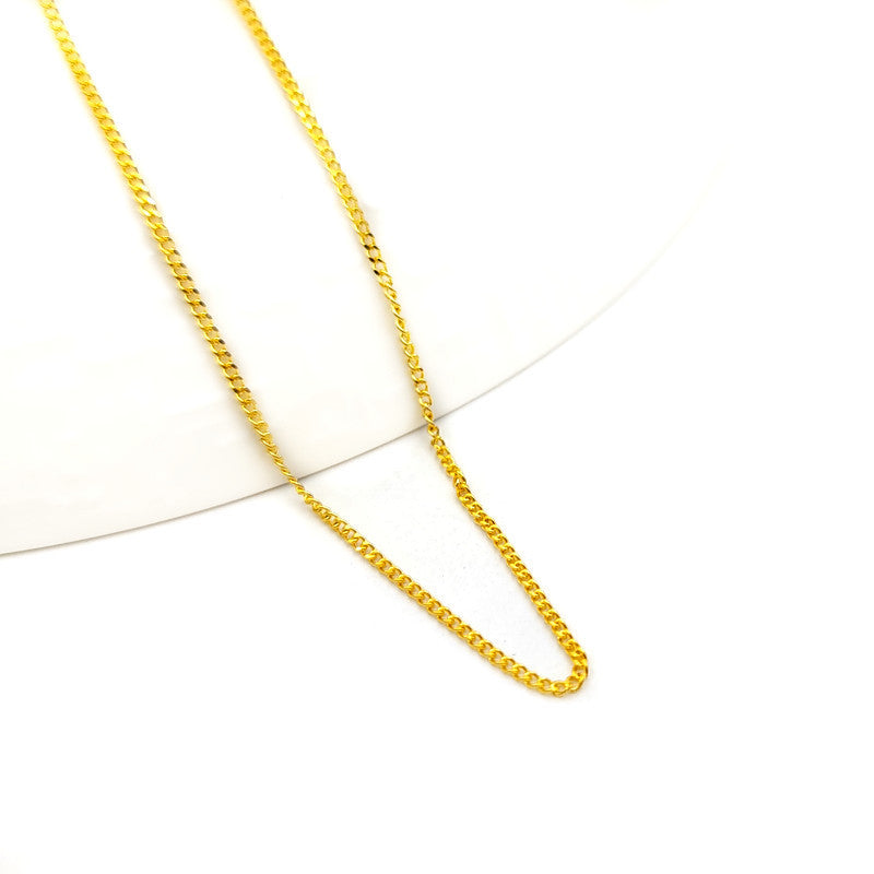 Women's Stainless Steel Thin Chain Twisted Joker Vacuum Gold-plated Grinding Necklace