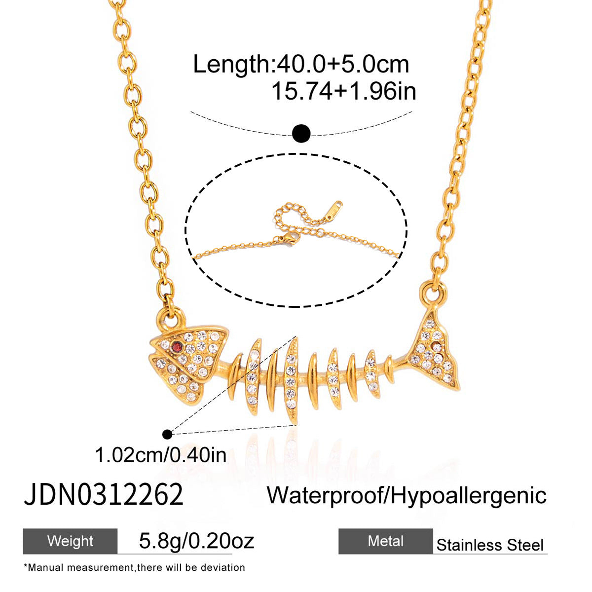 Titanium Steel Fish Light Luxury Minority Clavicle Chain Necklace