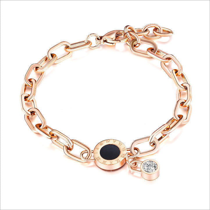 Steel High-grade Four-leaf Clover Female Simple Bracelets