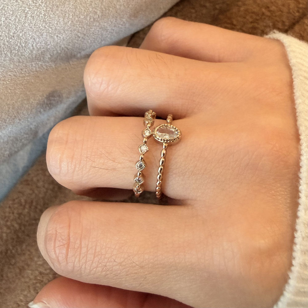 Special Interest Light Luxury Hollow Zircon Index Finger Female French Rings