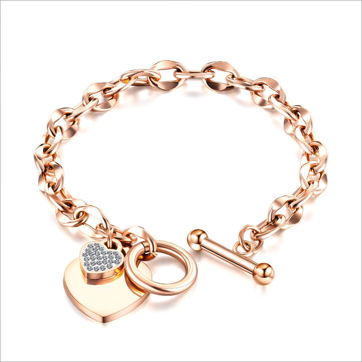 Steel High-grade Four-leaf Clover Female Simple Bracelets