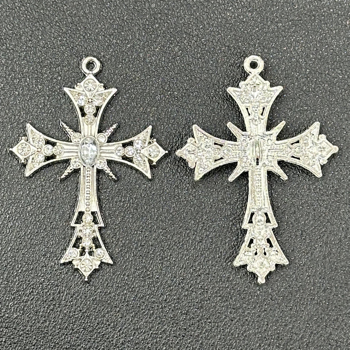 Diamond Cross Male Female Personality Hip Hop Alloy Sweater Pendant