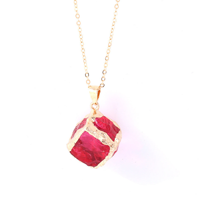 Colorful Artificial Crystal Arrow Heart-shaped Square Brim Pendants