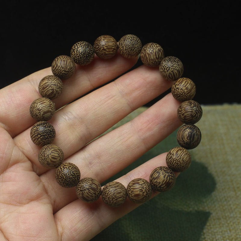 Women's & Men's Natural Nan Agilawood Round Beads Buddha Bracelet