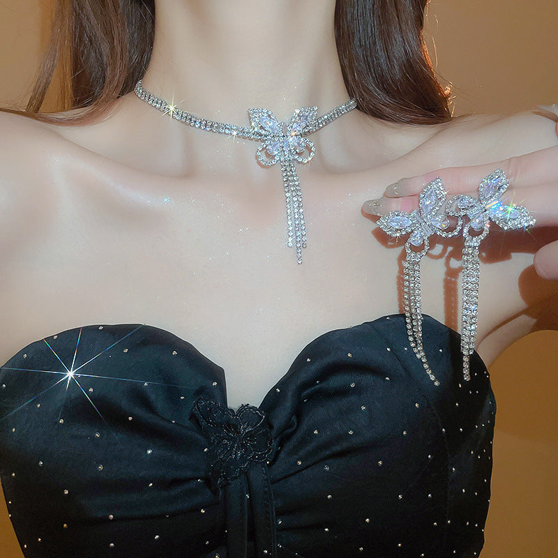 Women's Style Geometric Water Drop Fashion Short Light Jewelry Set