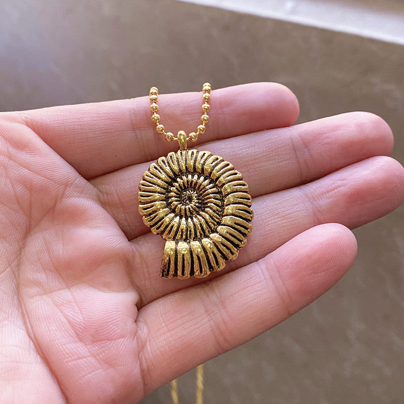 Marine Life Creative Personality Design Popular Retro Alloy Conch Pendants