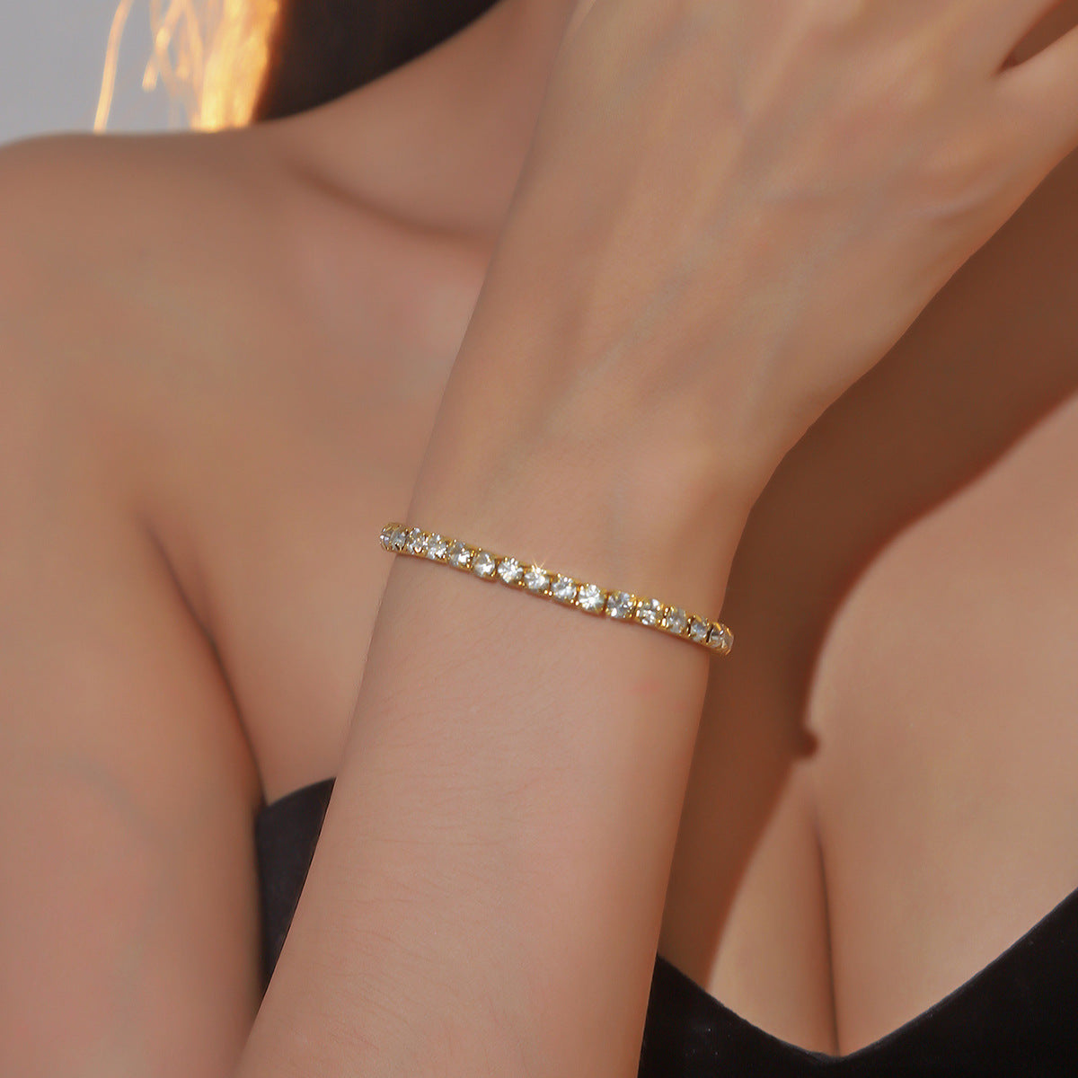 Women's Full Diamond Elastic String Fashion Delicate Rhinestone Bracelets
