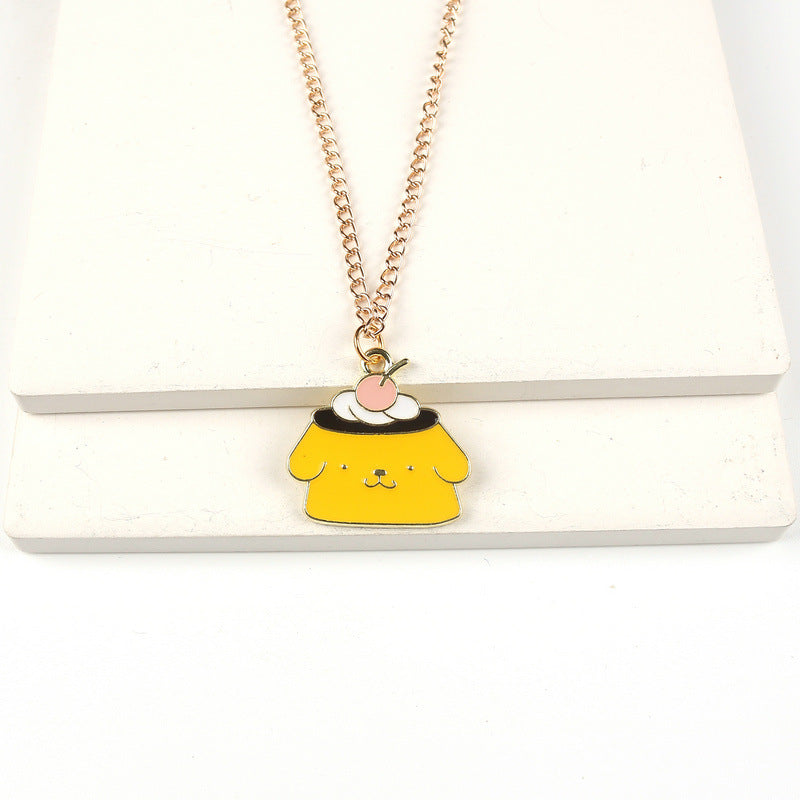 Purin Korean Style Simple Cartoon Couple Necklaces