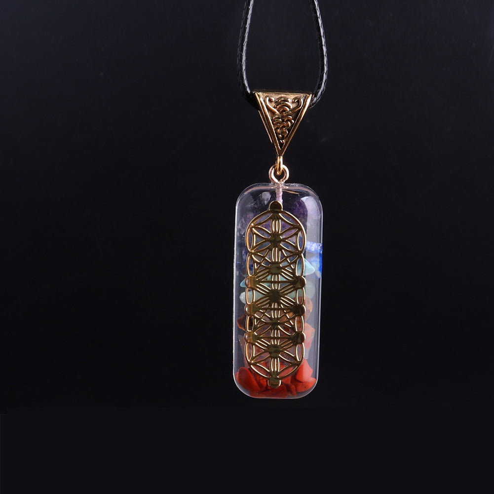 Beautiful Classy Natural Gravel Synthetic Crystal Pendant