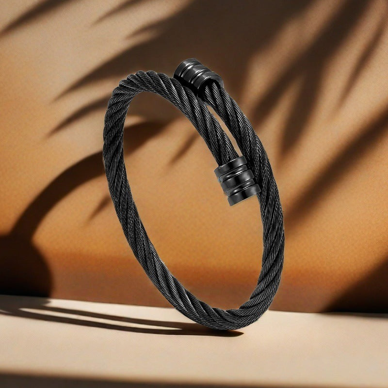 Wire Carrying Strap Fashion Simple No Color Fading Spiral Bracelets