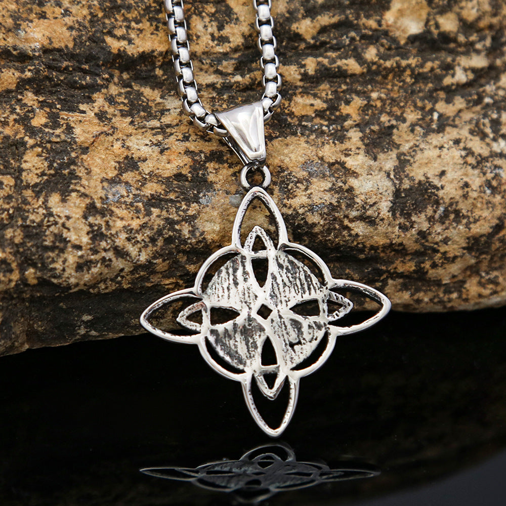 Men's Viking Celtic Knot Titanium Steel Fashion Retro Necklace