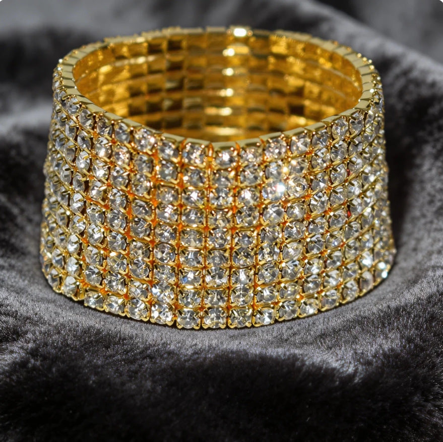 Fashion Bridal Zircon Shiny Rhinestone Wedding Formal Bracelets