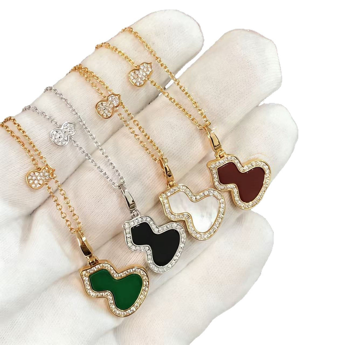 Women's Gourd Light Luxury Minority Fashion Antique Style Rose Gold Plated Necklaces